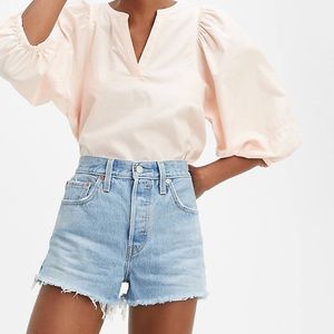 Levi’s high rise 501 denim shorts
